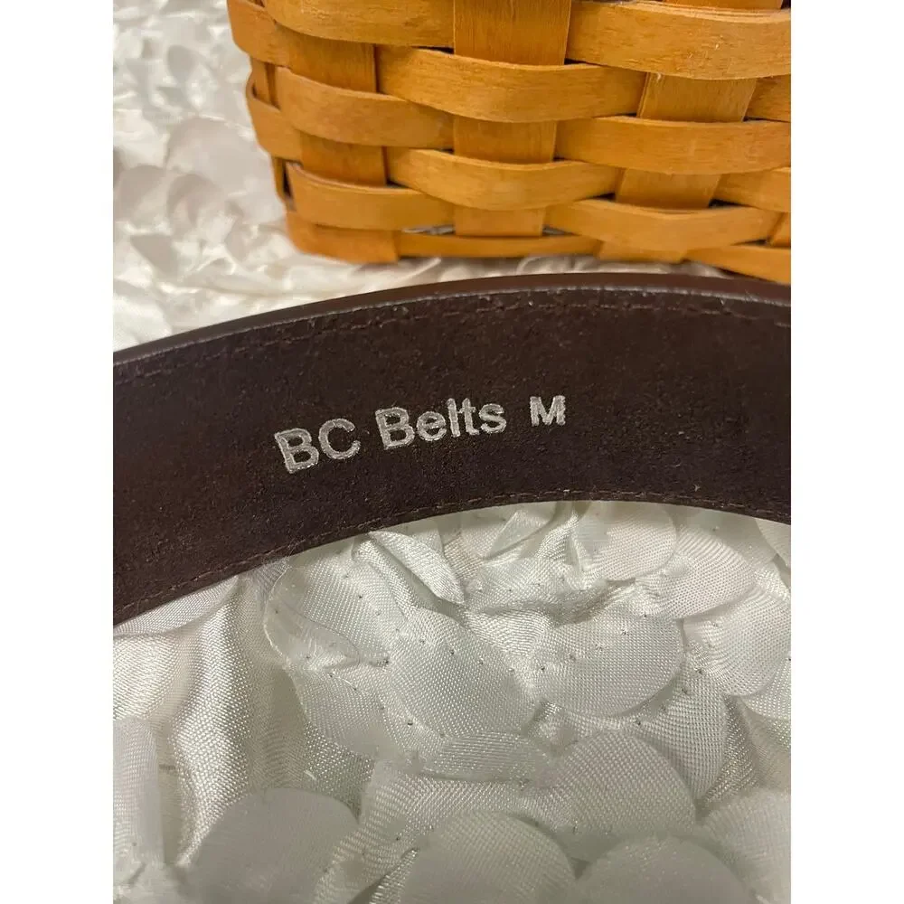 Men's Tooled Leather Belt by BC Belts with 